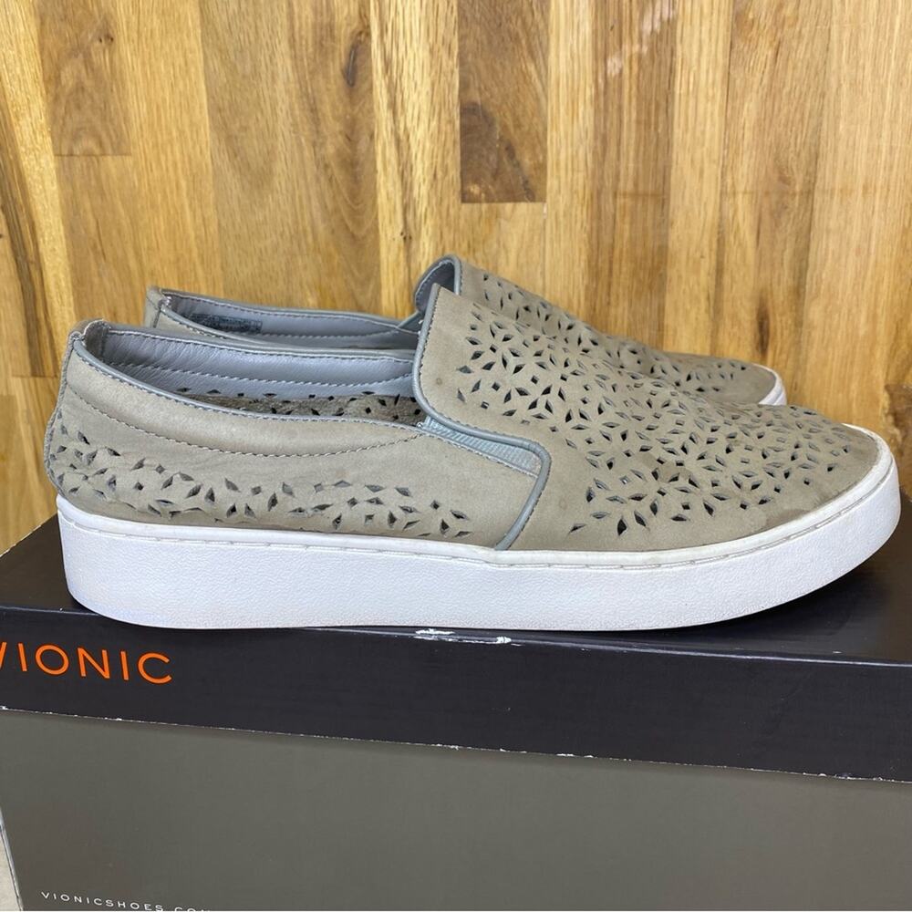 Vionic Splendid Midi Perforated Leather Slip On S… - image 3